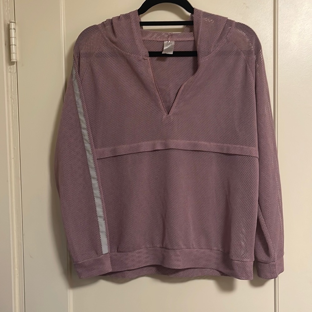 Soho Sport mesh pullover mauve hoodie